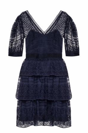 Lace-trimmed dress, zdjęcie 1 Lace-trimmed dress od Self Portrait
